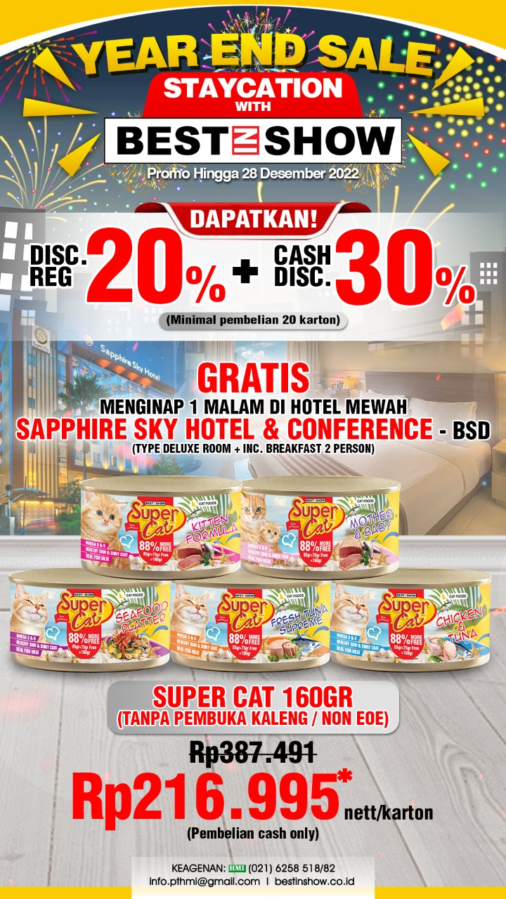 YEAR END SALE STAYCATION WITH BEST IN SHOW (SUPER CAT 160GR NON-EOE)